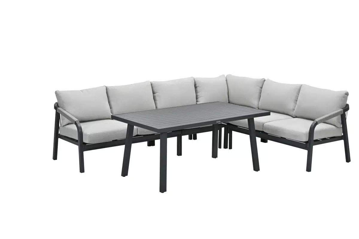 Garden Impressions Monti loungeset black / valley sand
