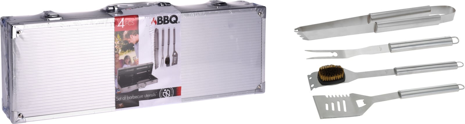 Barbecue gereedschapset 4-delig RVS
