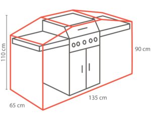 BBQ hoes 135 x 65 x 110 cm