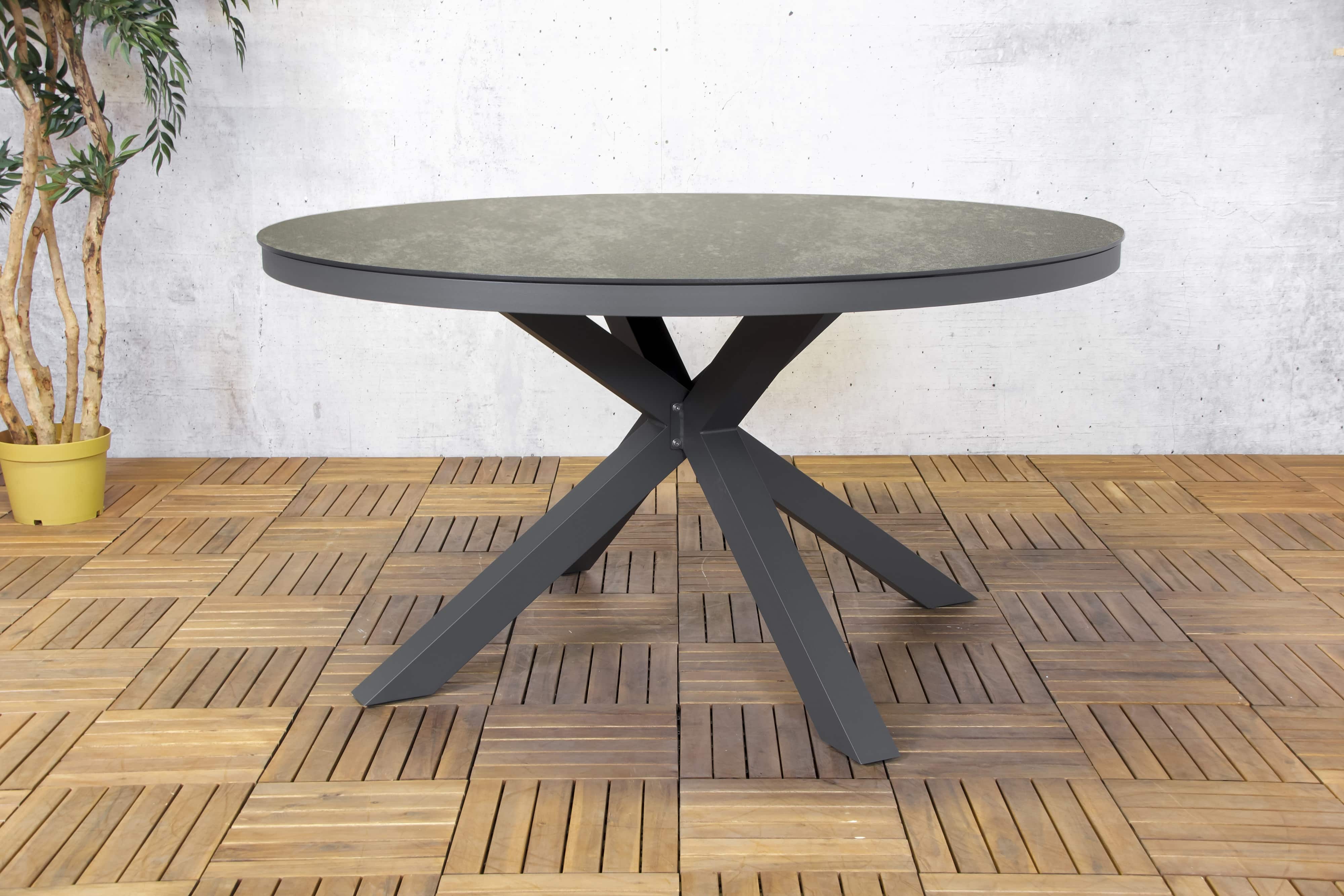 Bianca tafel 140 cm rond antraciet