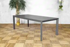Bianca tafel 220 x 100 cm antraciet