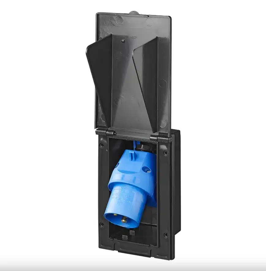 CEE wandinvoerdoos rechthoekig zwart