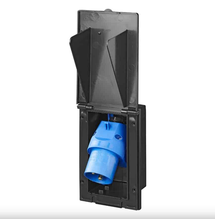 CEE wandinvoerdoos rechthoekig zwart