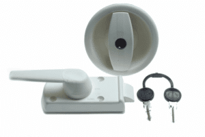 Deurslot universeel wit kunststof