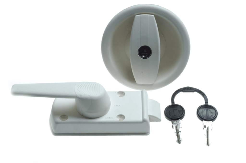 Deurslot universeel wit kunststof