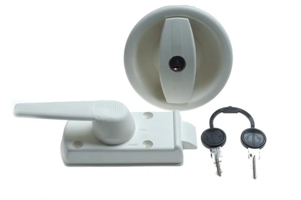 Deurslot universeel wit kunststof