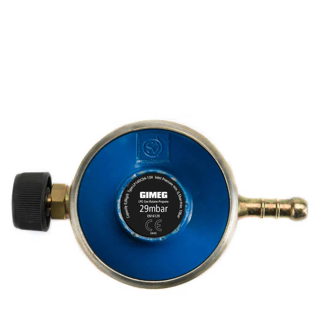 Drukregelaar Campingaz+ slangpilaar1/4 Li 30mbar