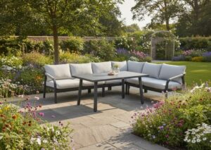 Garden Impressions Monti loungeset black / valley sand