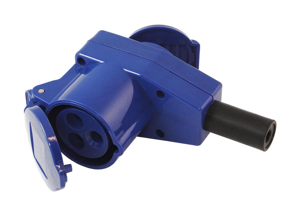 Haakse CEE contra stekker met stopkontakt