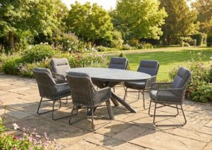 Irene (6) met Brescia 220 x 115 cm tafel