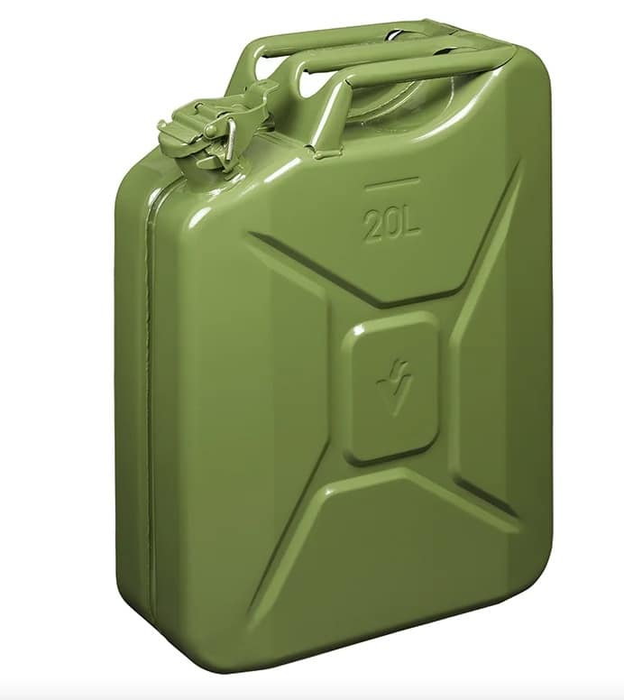 Jerrycan metaal 20 liter groen