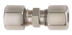 Knelkoppeling recht 10 x 10 mm staal