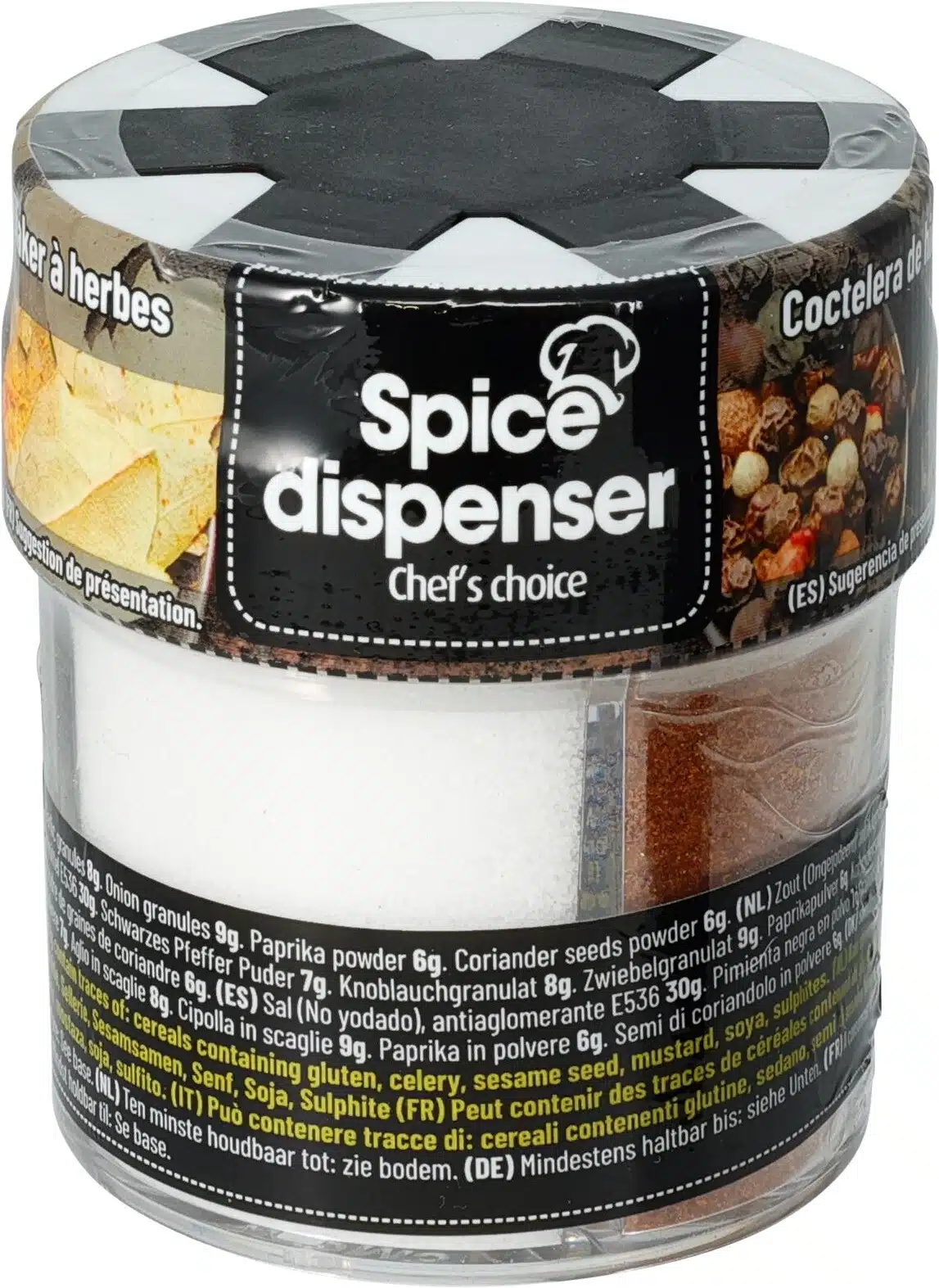 kruidenstrooier 6 vaks gevuld