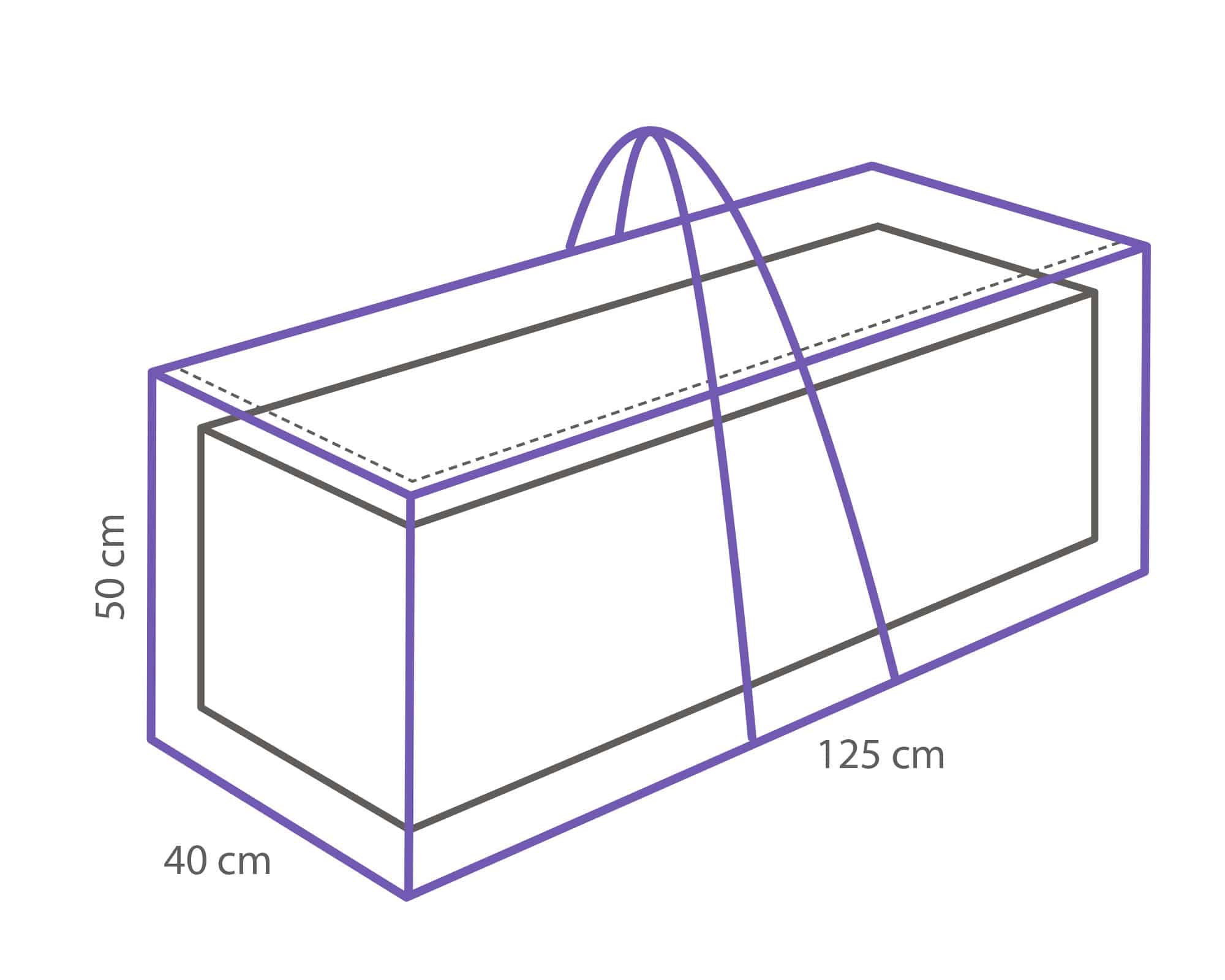 Kussentas 125 x 40 x 50 cm
