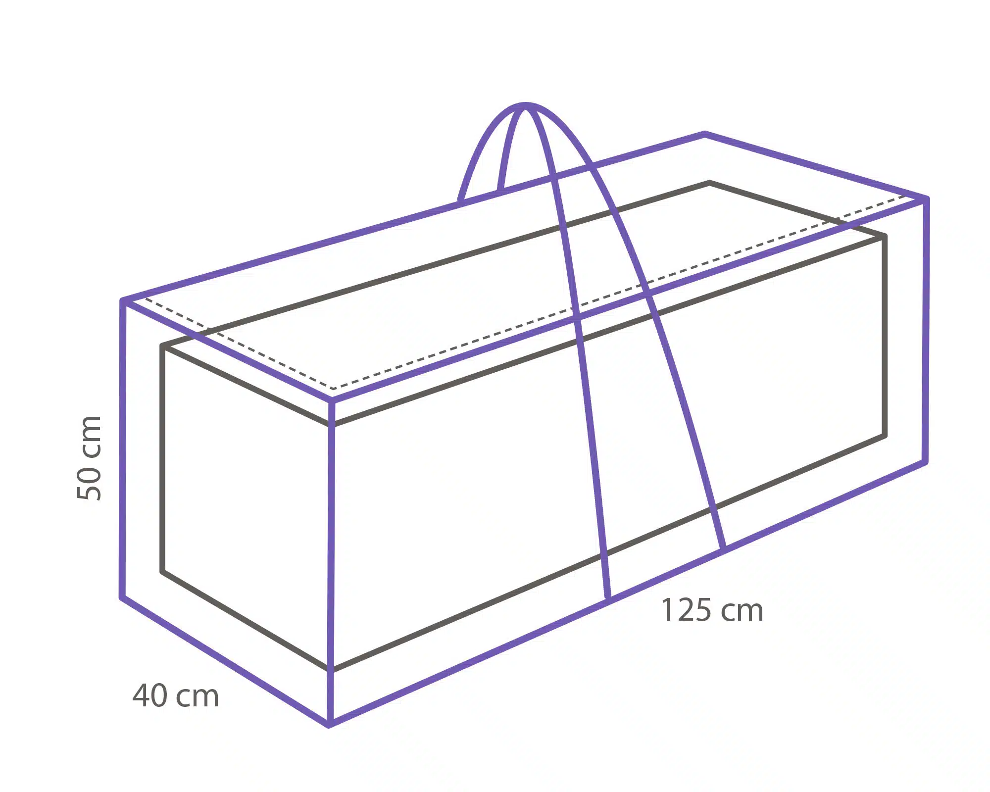 Kussentas 125 x 40 x 50 cm