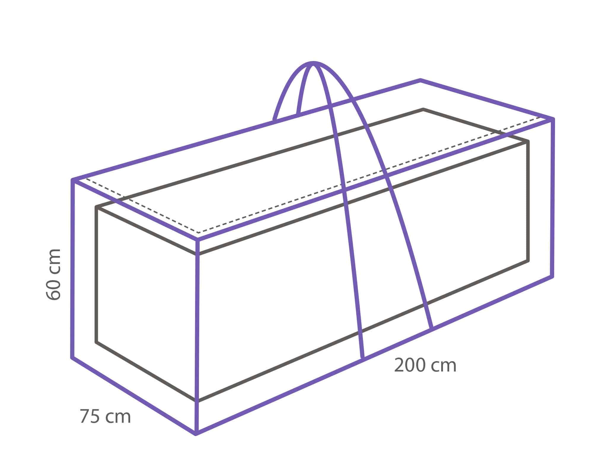Kussentas 200 x 75 x 60 cm