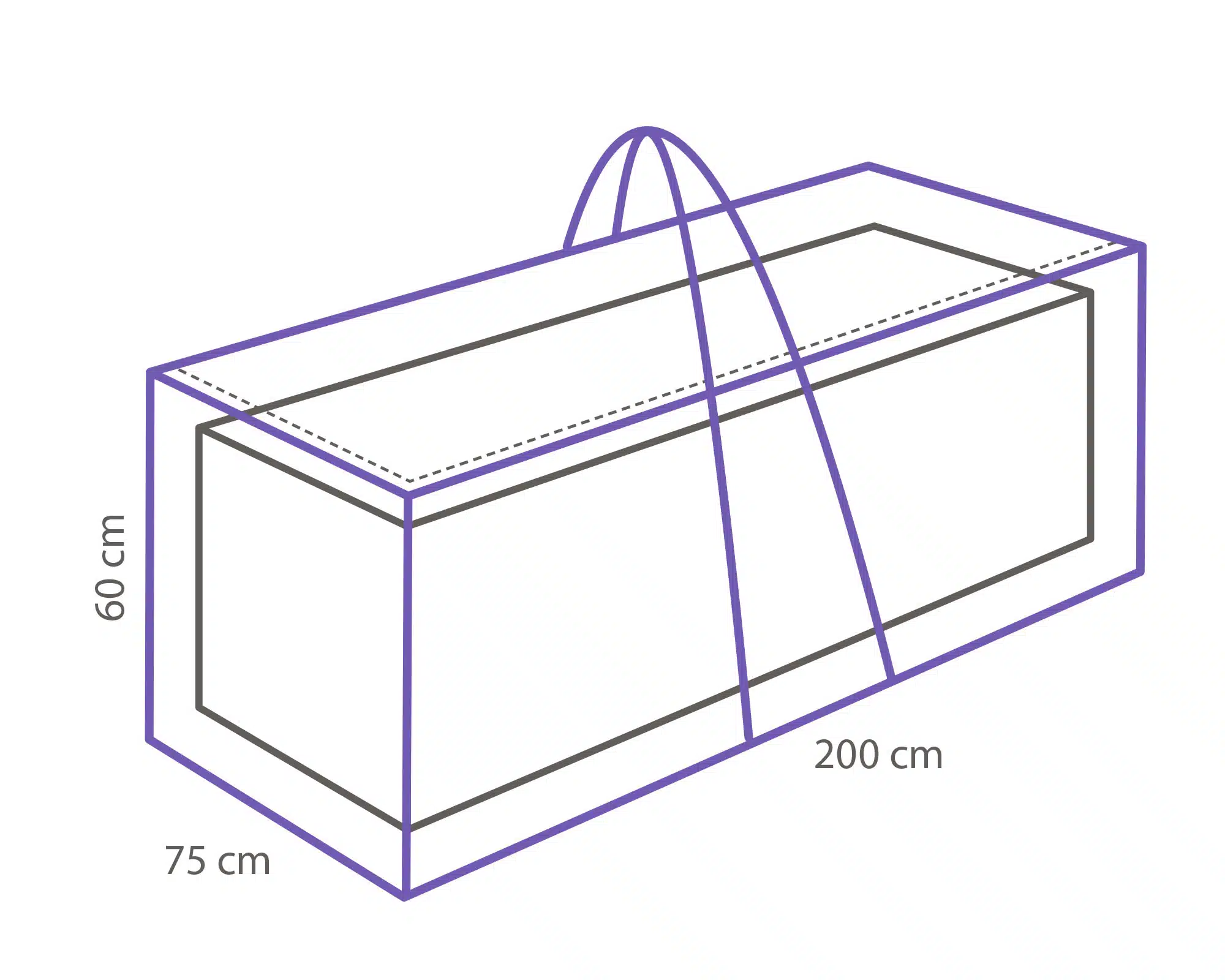 Kussentas 200 x 75 x 60 cm