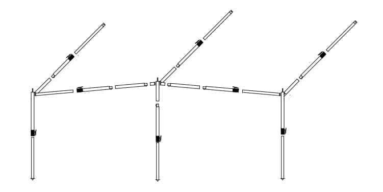 Luifelframe Fibre Tech Plus 25 mm Maat 10 - 19