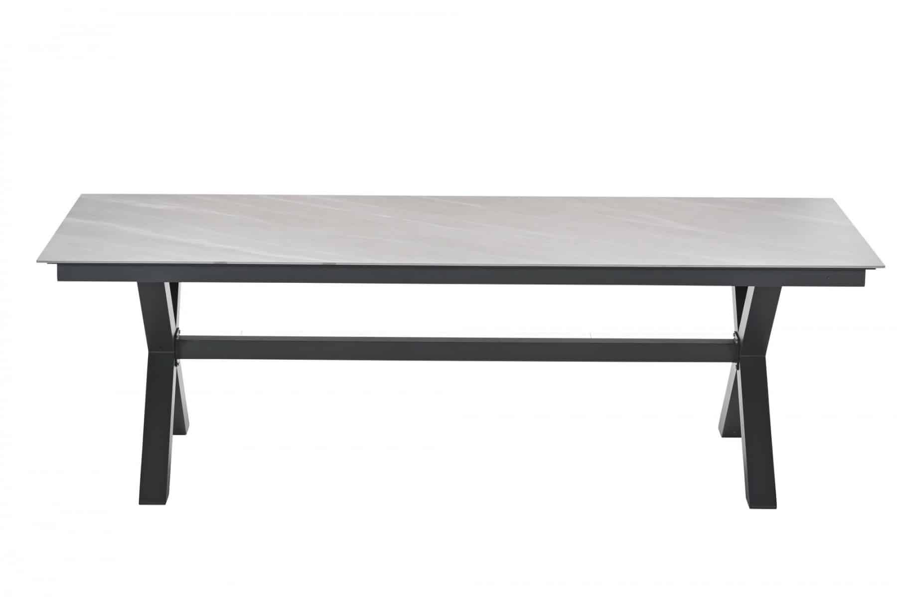 Marbella tafel 240 x 100 cm. Centostone Napoli sand