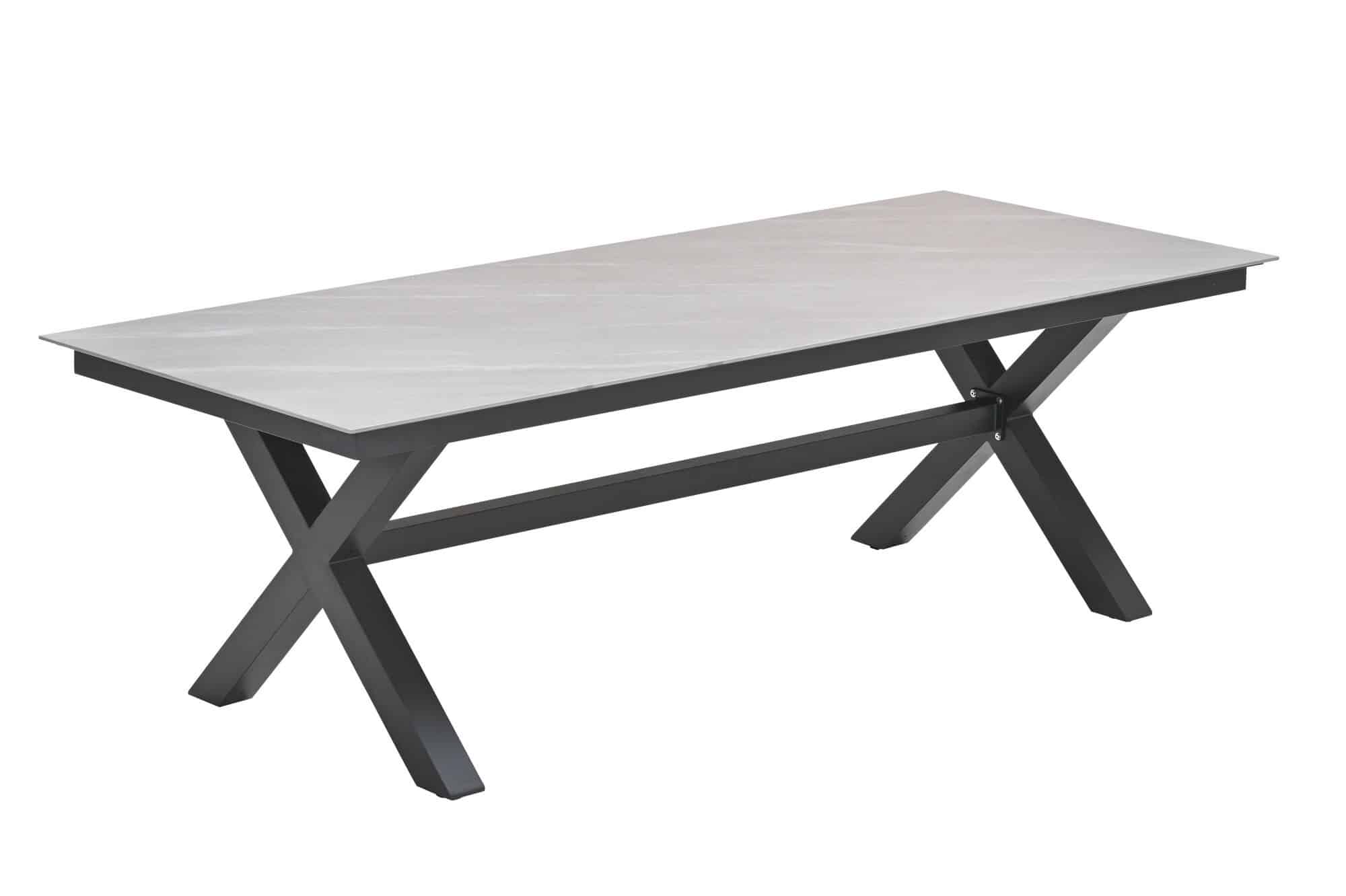 Marbella tafel 240 x 100 cm. Centostone Napoli sand