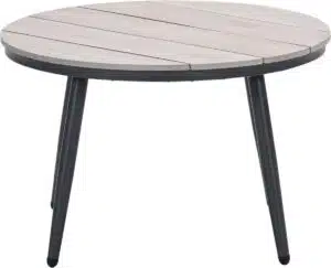 Margriet loungetafel rond 70 x 45 cm carbon black
