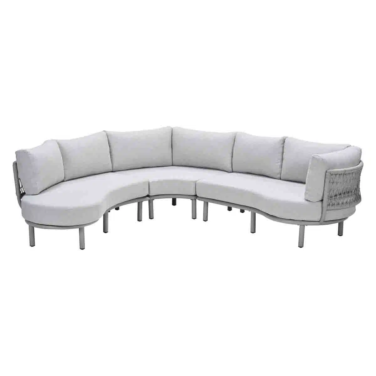 Matera lounge-diningset taupe / light teak Vironwood