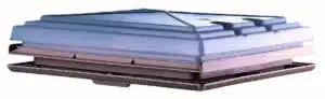 MPK dakluik 28 x 28 cm / wit met vliegenhor