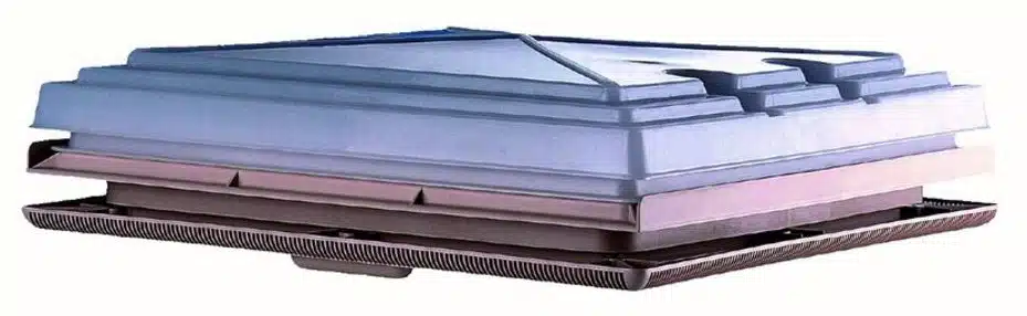 MPK dakluik 28 x 28 cm / wit met vliegenhor