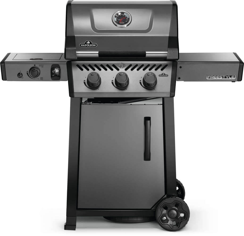 Napoleon Freestyle™ PRO 365, 3 hoofdbranders, SIZZLE ZONE™ zijbrander en deur, zwart