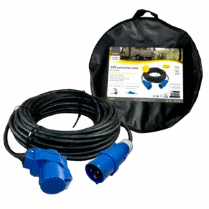 Neopreen CEE verlengkabel 10 mtr haakse koppeling