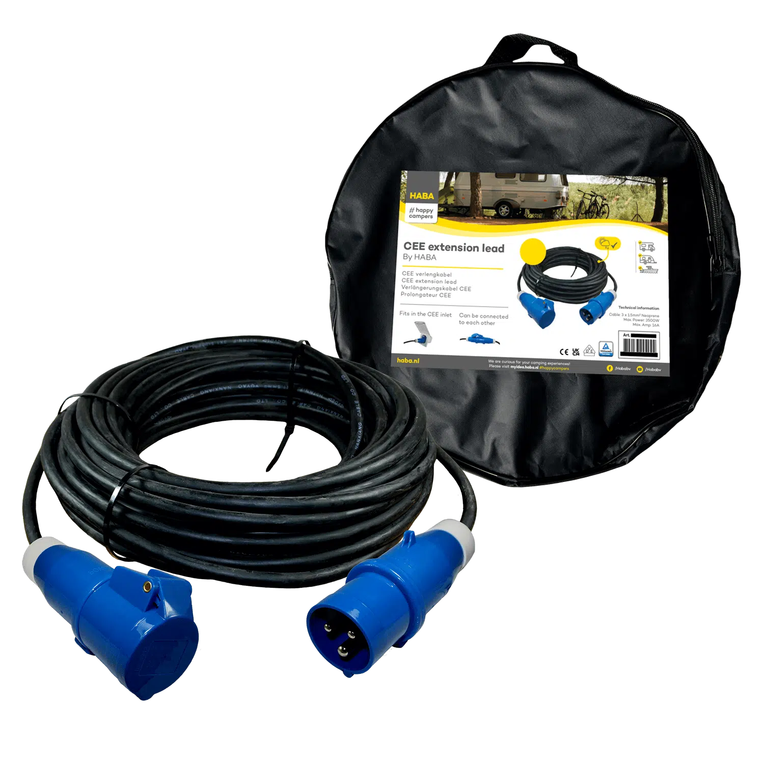 Neopreen CEE verlengkabel 10 mtr