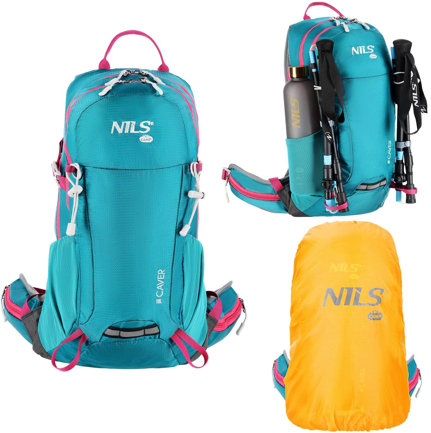 Nils rugzak Caver NC1950 turquoise 18 liter