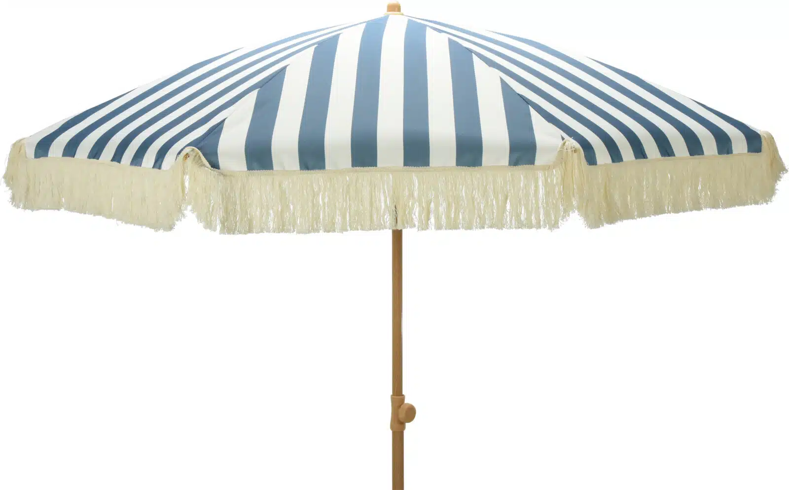 Parasol 200 cm wit / blauw retro