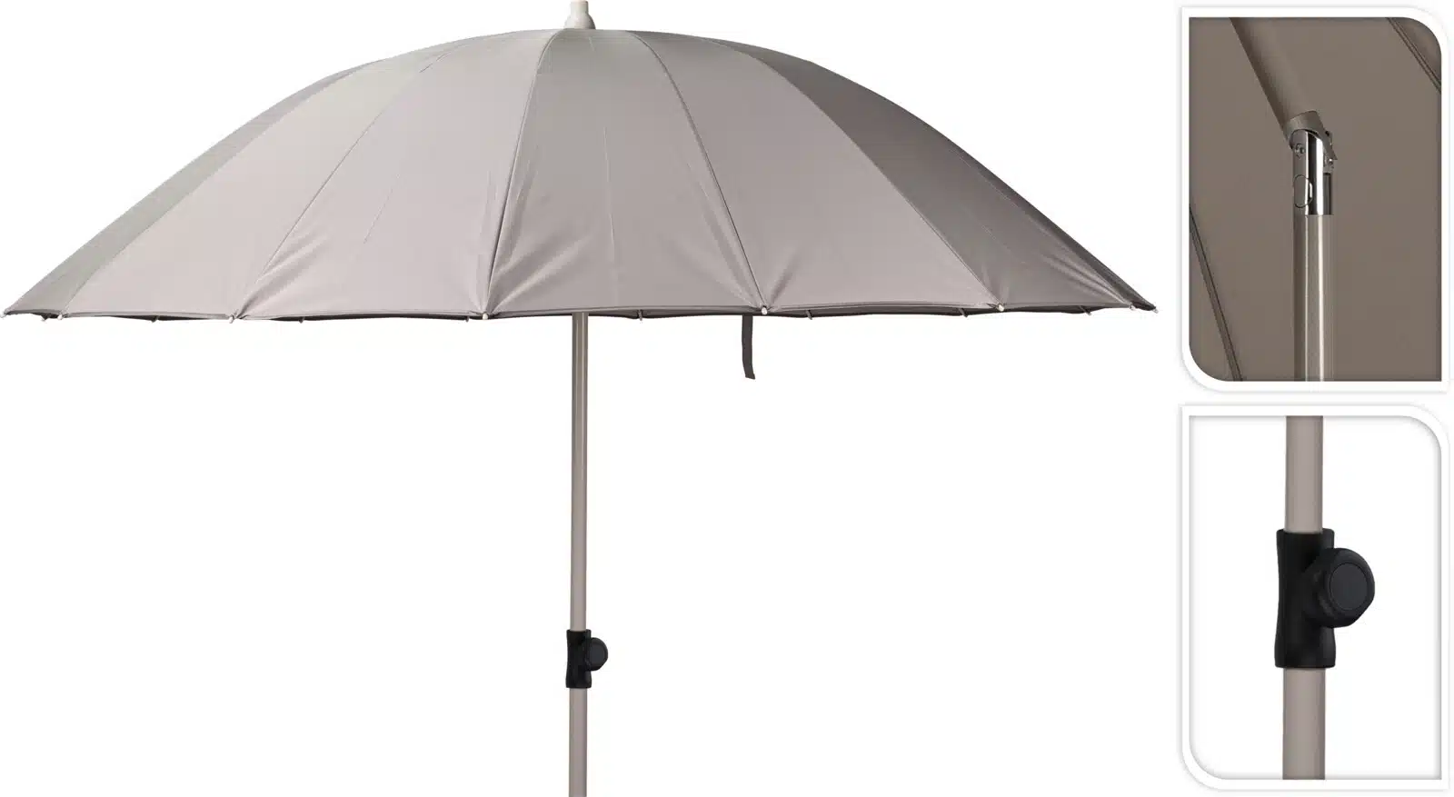 Parasol 220 cm grijs