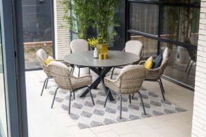 Pescara sand (6) met Lowland 150 cm tafel