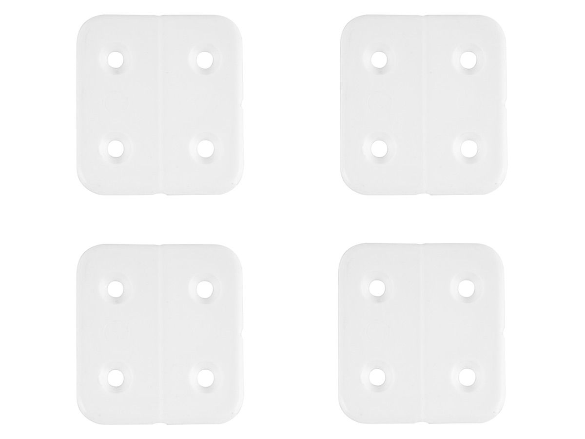 Scharnier kunststof wit (4 stuks)