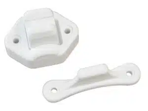 Scharnierende deurvanger wit (2dlg)