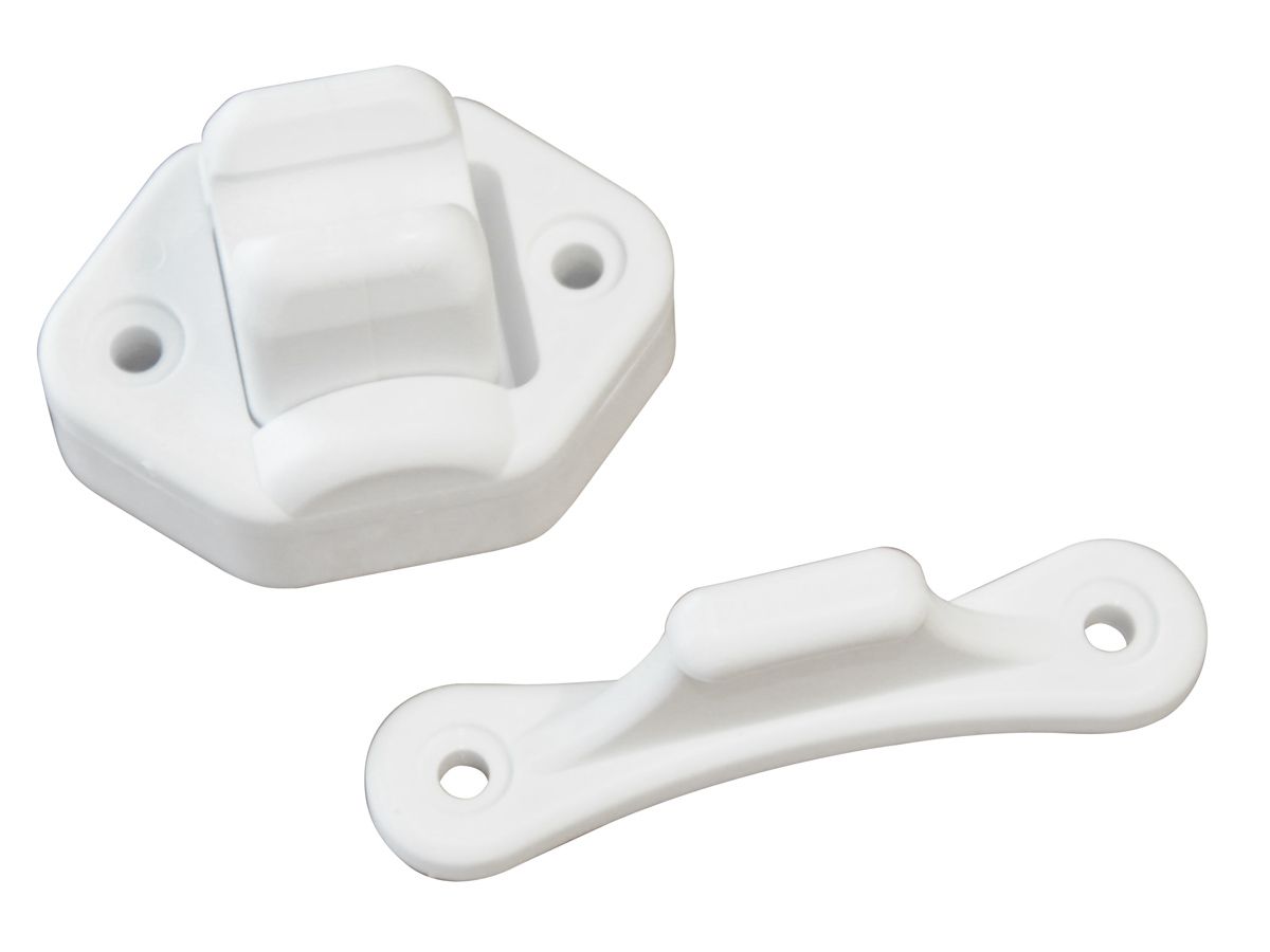 Scharnierende deurvanger wit (2dlg)