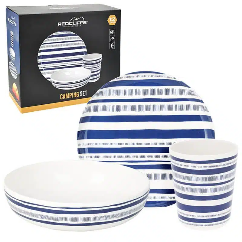 Serviesset melamine streep (12dlg)