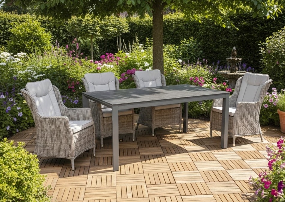Set Osborne (4) met Bianca 180 x 100 cm tafel