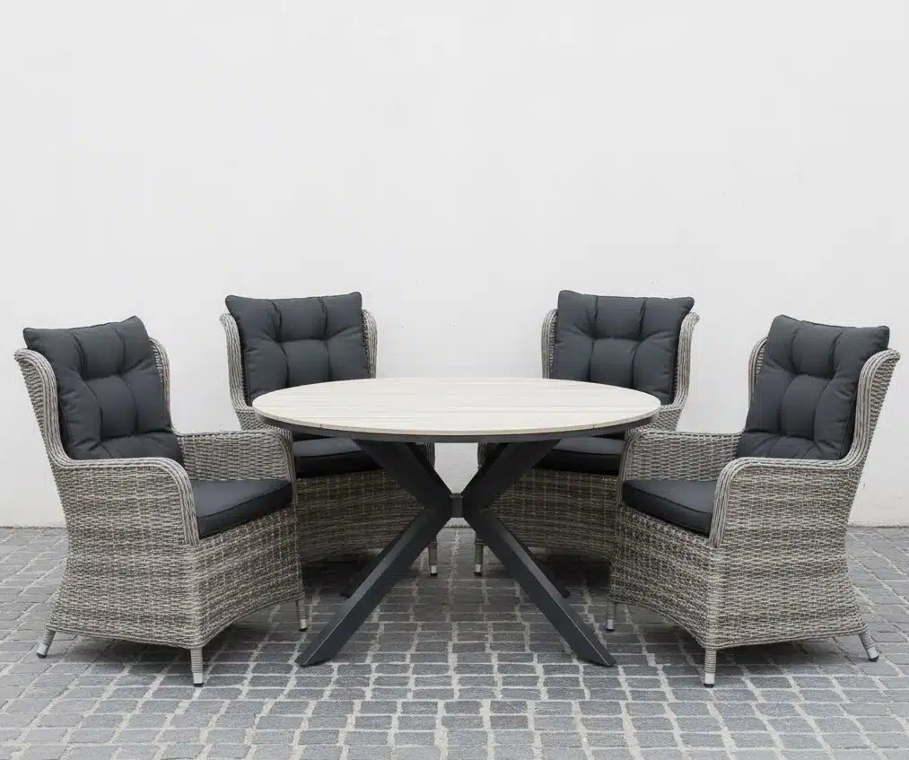 Silvia dining (4) met Edison 148 cm tafel