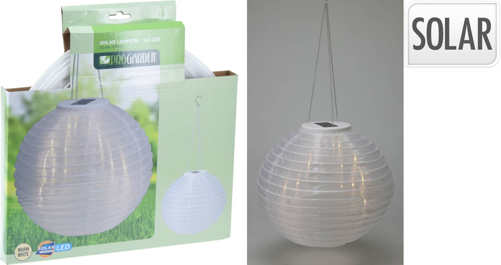 Solarlamp lampion balvorm klein