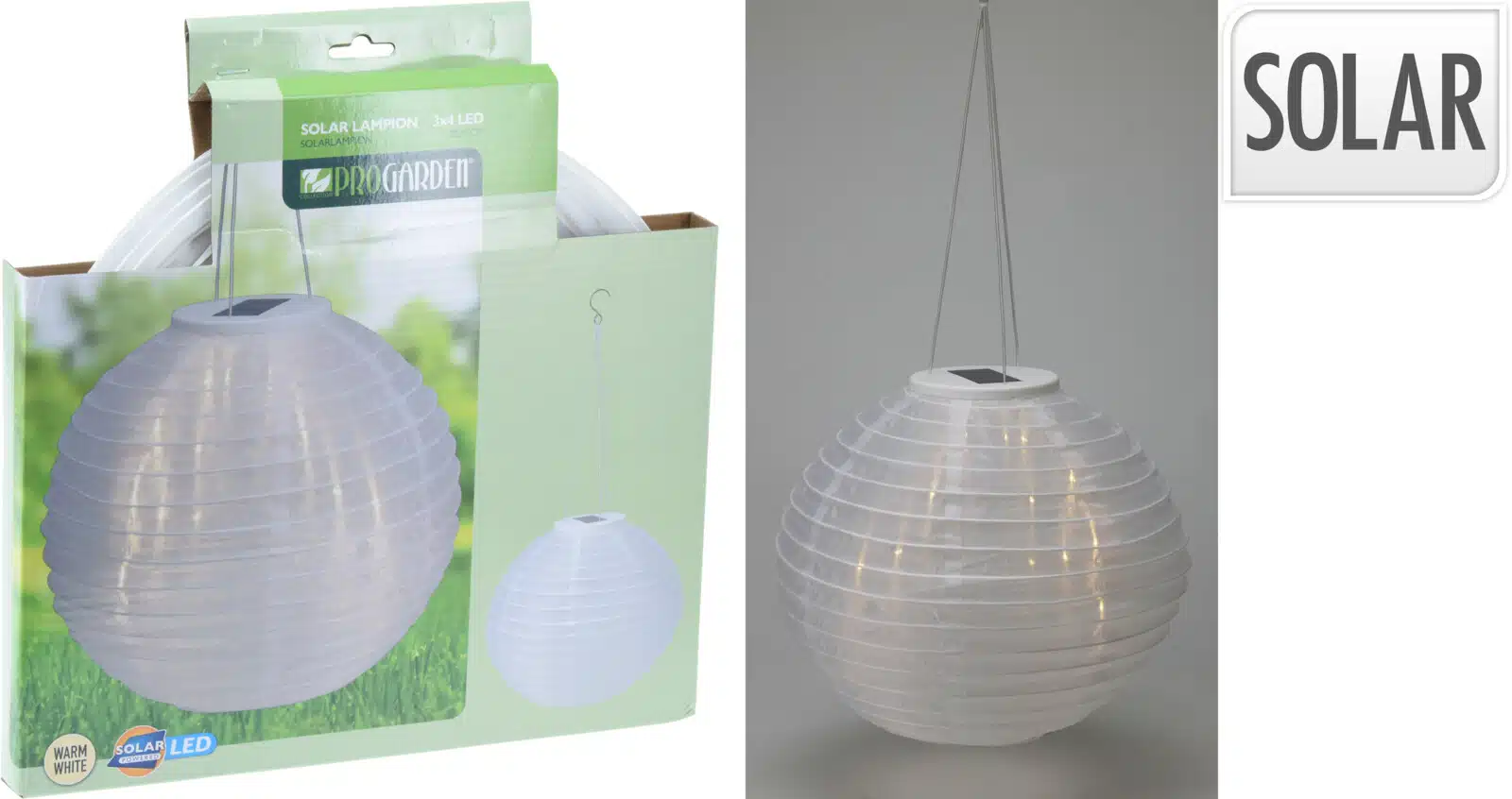 Solarlamp lampion balvorm klein