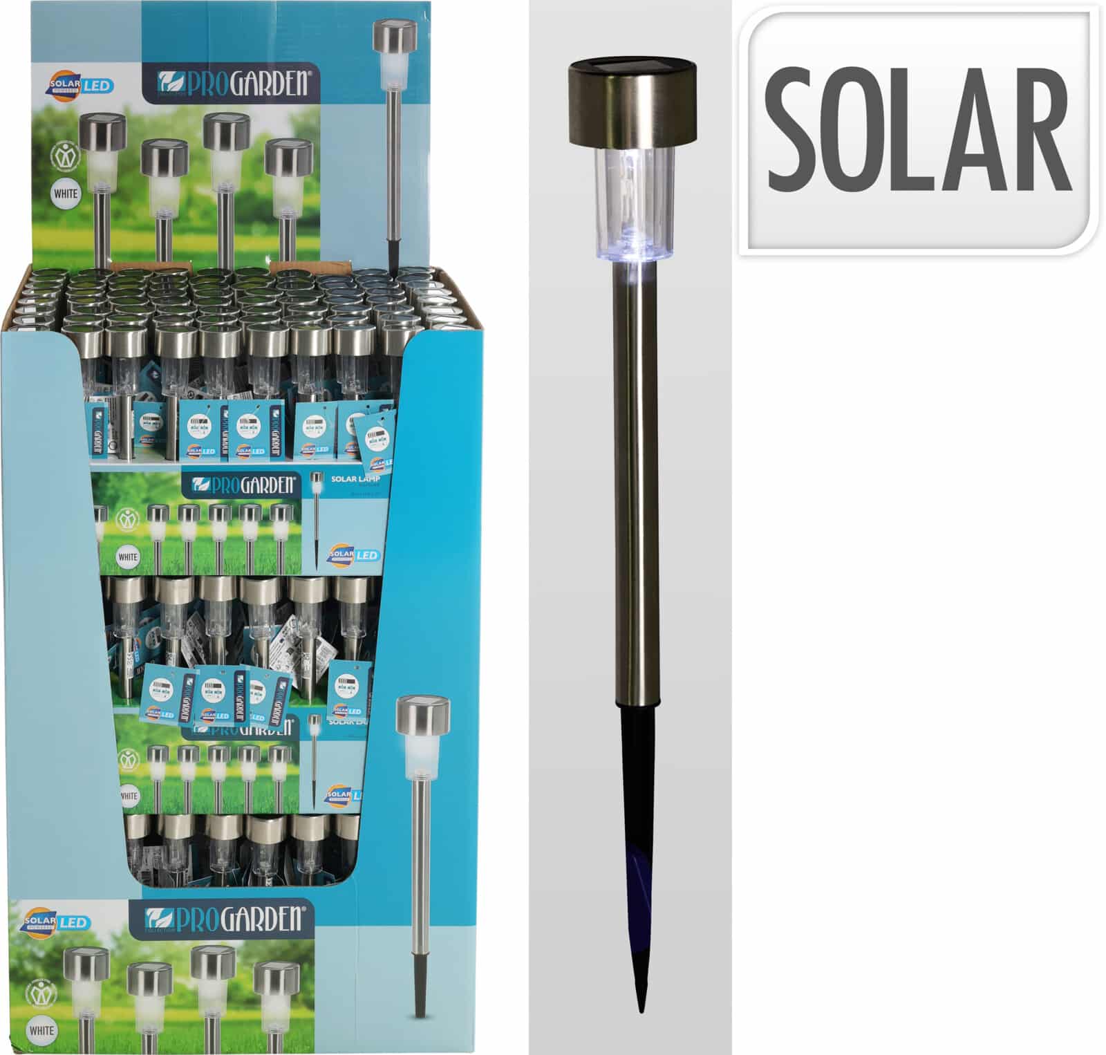Solarlamp RVS D46 x H365 mm