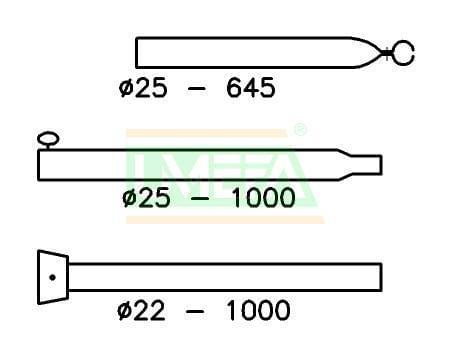 Stormstok 22 / 25mm + klapvoet 170 - 250 cm