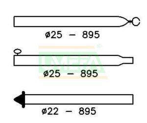 Stormstok aluminium 170 - 260cm 25 / 22 mm
