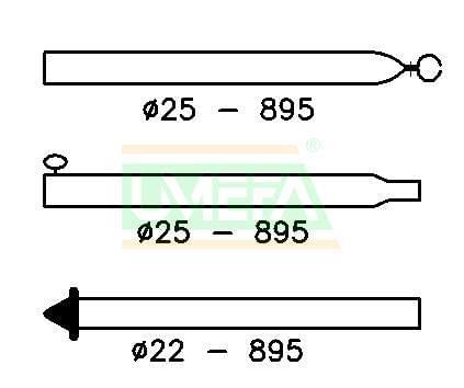 Stormstok aluminium 170 - 260cm 25 / 22 mm