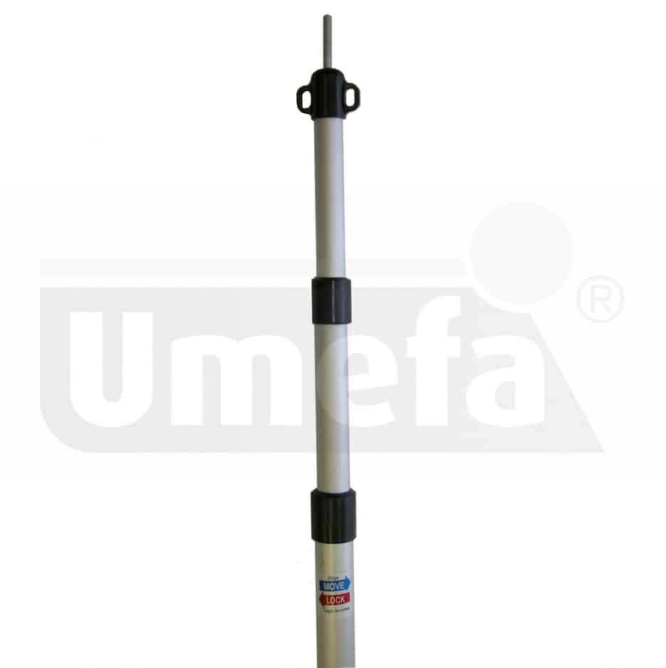 Tentstok alu telescopisch verstelbaar. 90 - 230 cm