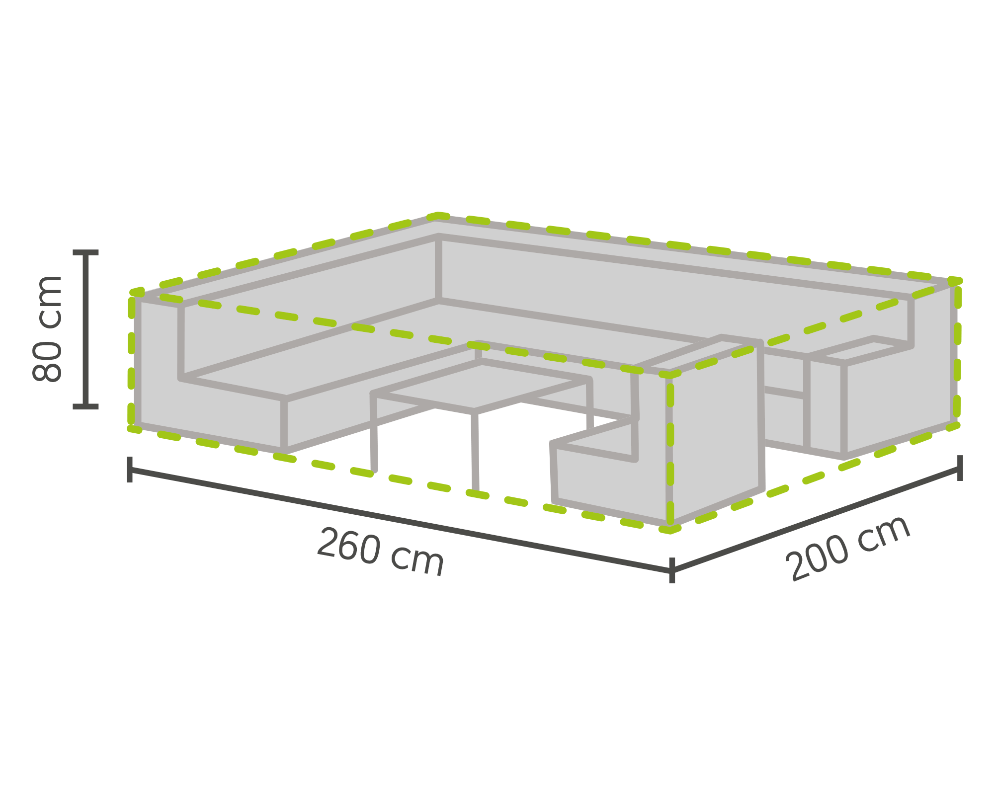 Tuinset beschermhoes 260 x 200 x 80 cm