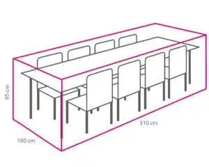 Tuinset beschermhoes 310 x 180 x 95 cm